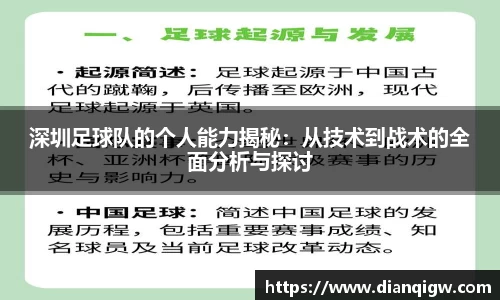 深圳足球队的个人能力揭秘：从技术到战术的全面分析与探讨
